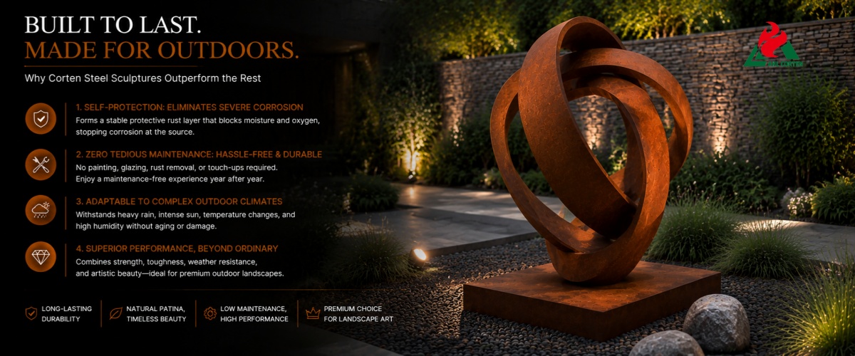 Key Advantages of Corten Steel Sculptures for Long-Term Outdoor Use
